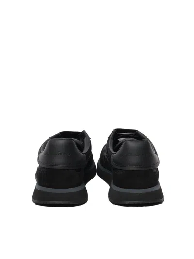 Dolce & Gabbana Low-top Nylon Sneakers With Leather Inserts In Black