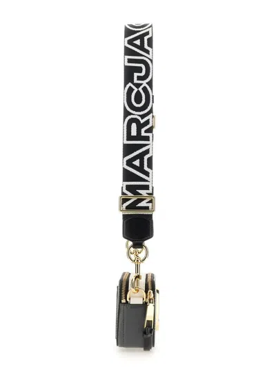 Marc Jacobs Black And White Leather The Snapshot Crossbody Bag