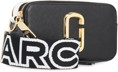 Marc Jacobs Black And White Leather The Snapshot Crossbody Bag