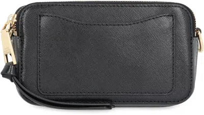 Marc Jacobs Black And White Leather The Snapshot Crossbody Bag