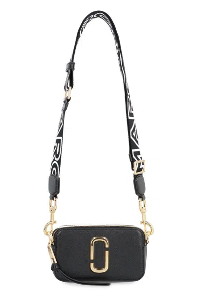 Marc Jacobs Black And White Leather The Snapshot Crossbody Bag