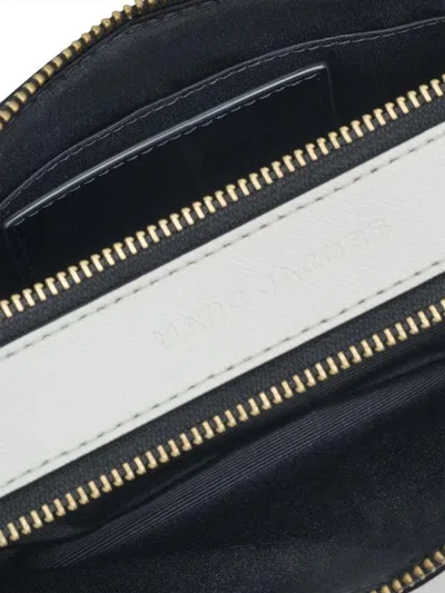 Marc Jacobs Black And White Leather The Snapshot Crossbody Bag