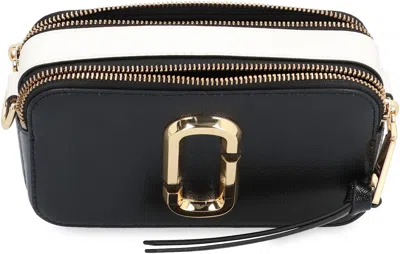 Marc Jacobs Black And White Leather The Snapshot Crossbody Bag