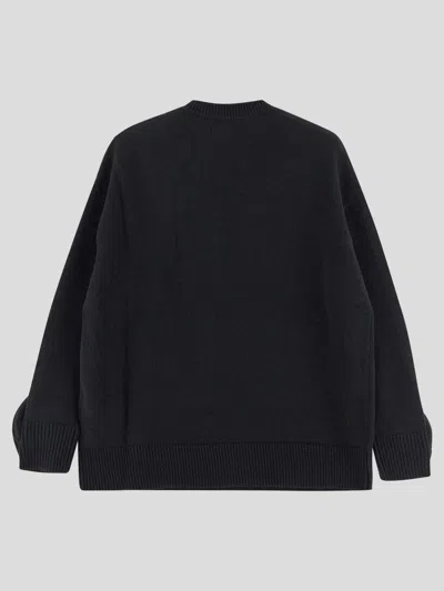 Valentino Regular Fit Wool Jersey Sweater In Black