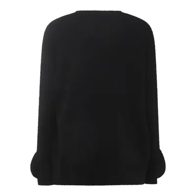 Valentino Regular Fit Wool Jersey Sweater In Black
