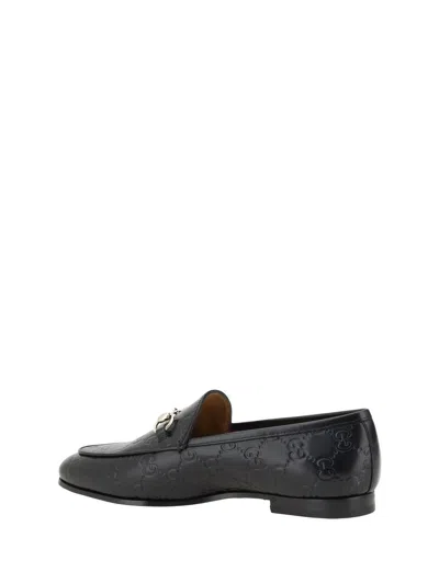 Gucci Jordann Gg Leather Bit Loafers