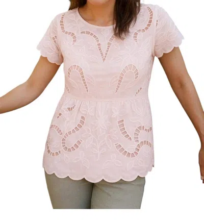 Guadalupe Design Chloe Blouse In Light Pink In Pink