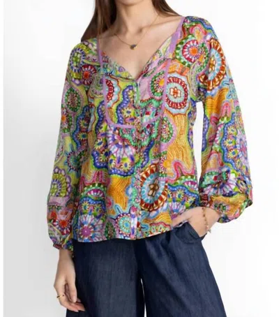 Johnny Was Jannika Shirt In Napperon Print In Multi