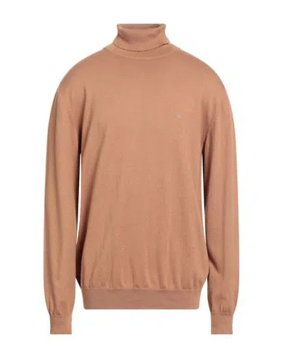 Liu •jo Man Man Turtleneck Camel Size 3xl Cotton, Cashmere