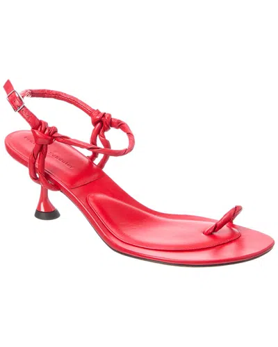 Proenza Schouler Tee Toe Leather Sandal In Red