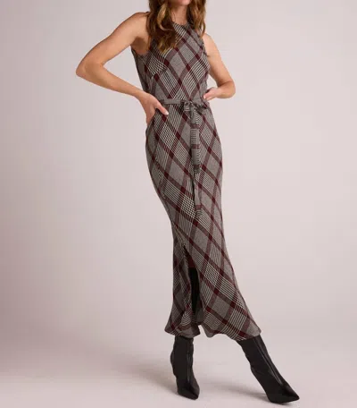 Bella Dahl Tank Slip Dress In Winter Glen Plaid In Gray