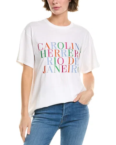 Carolina Herrera Threadwork T-shirt In White