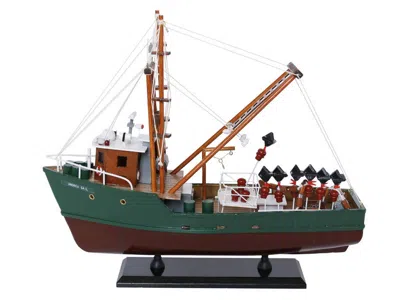 Handcrafted Cast Iron Wooden Andrea Gail - The Perfect Storm Model Boat 16"