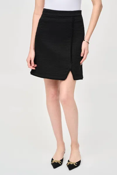Joseph Ribkoff Boucle A-line Skirt In Black