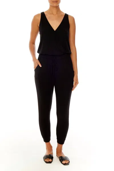 Lblc The Label Paylynn Ribbed Jumpsuit In Black In Black