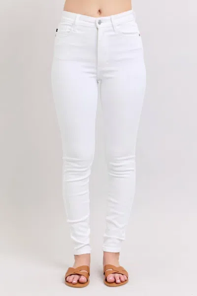 Judy Blue Women's Skinny Jeans In White In White