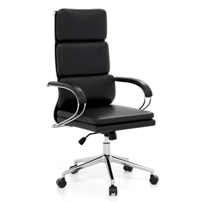 Hivvago Ergonomic Leather Office Chair With Adjustable Height And Rocking Function
