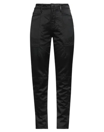 High Woman Pants Black Size 10 Cotton, Rayon, Wool In Black