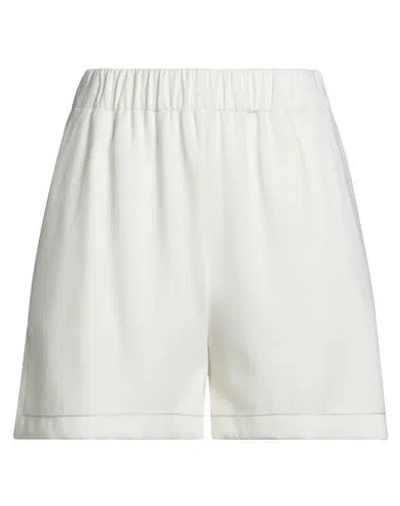 Theory Woman Shorts & Bermuda Shorts Ivory Size S Viscose, Elastane, Polyamide In White
