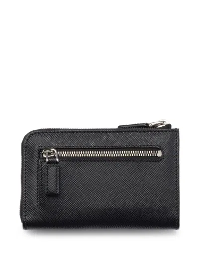 Prada Zip-around Key Case In Black