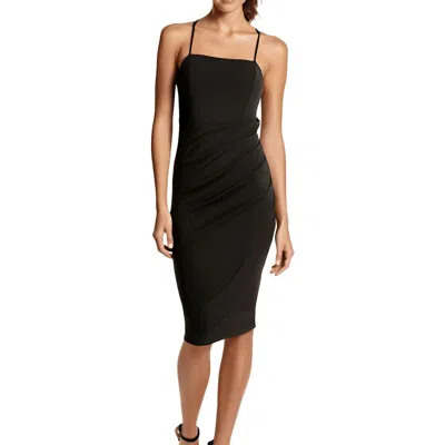 Emerald Sundae Womens Mini Gathered Bodycon Dress In Black