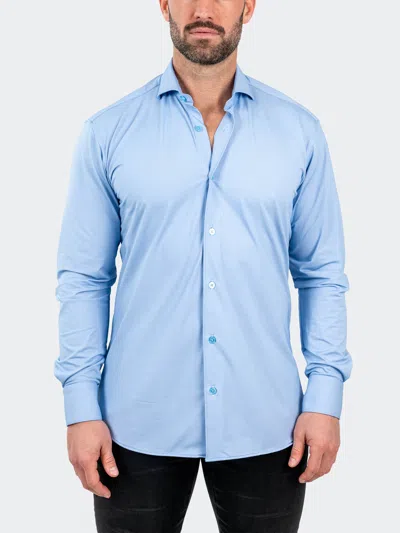 Maceoo Einstein Stretchblotter Light Blue Button-up Shirt In Blue