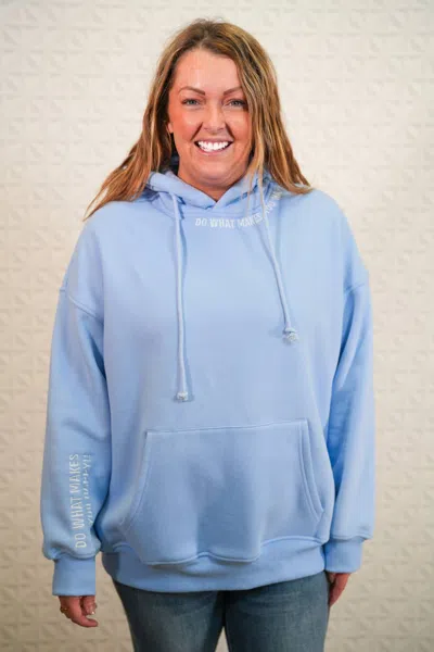 Sunkissed Coconut Do What Makes You Happy Hoodie In Ocean Blue