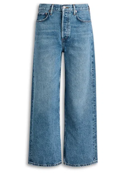 Agolde 'kelly' Jeans With Rivet Details In Blue