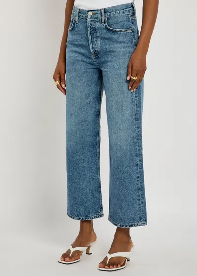 Agolde 'kelly' Jeans With Rivet Details In Blue