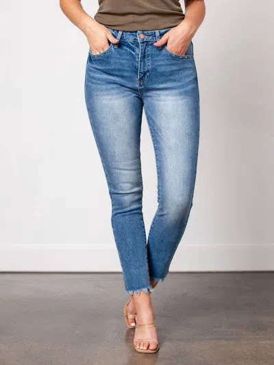 Special A High Rise Relaxed Skinny Jean In Medium Blue