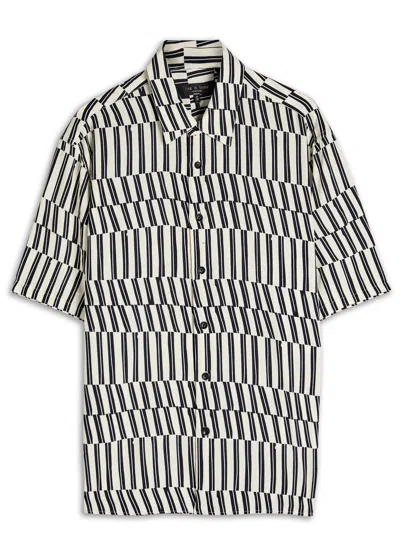 Rag & Bone Dalton Print Short Sleeve Button-up Shirt In Multi