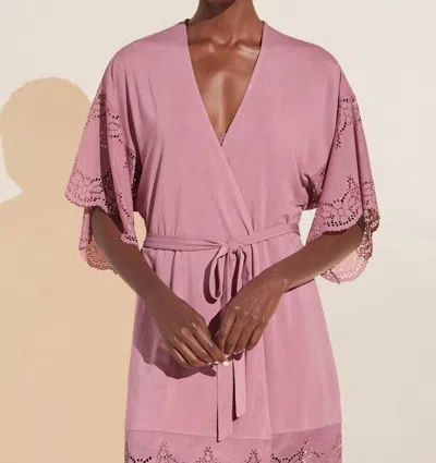 Null Eberjey Beatrix Robe In Foxglove In Pink