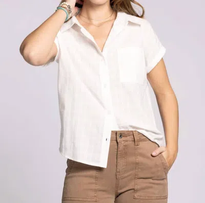 Thread & Supply Lonnie Short Sleeve Shirt In White In White