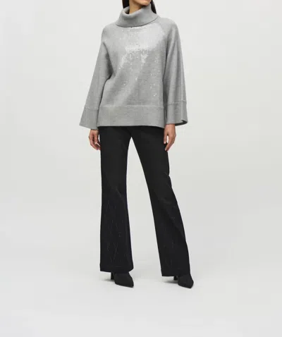 Joseph Ribkoff Knit Boxy Sweater In Grey Melange