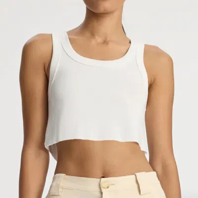 A.l.c Halsey Cropped Tank Top In White
