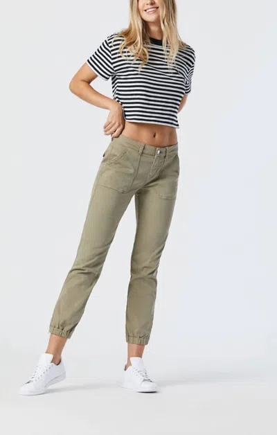 Mavi Ivy Twill Slim Cargo Pant In Vetiver In Green