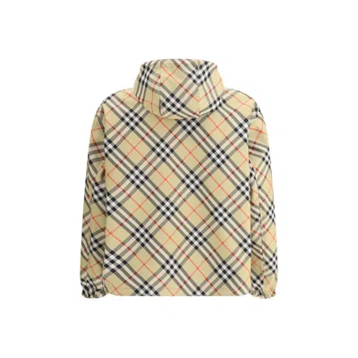 Burberry Printed Polyester Reversible Jacket In Neutral