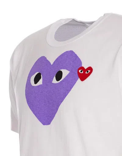 Comme Des Garçons Play Printed T-shirt And Logo Patch