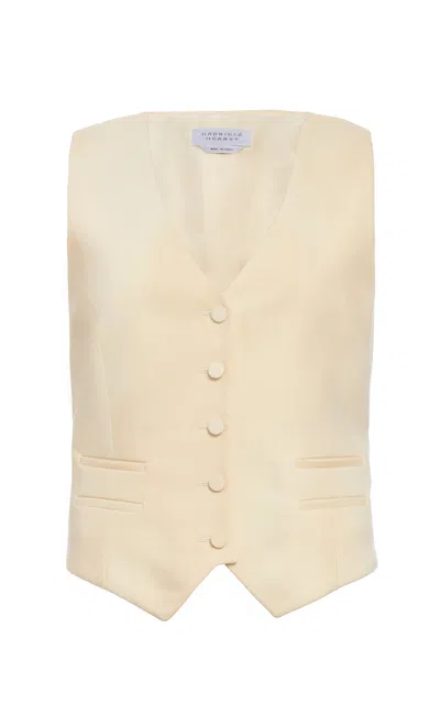 Gabriela Hearst Coleridge Vest In Ivory Virgin Wool In Neutral