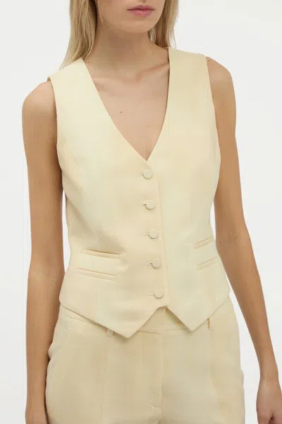 Gabriela Hearst Coleridge Vest In Ivory Virgin Wool In Neutral