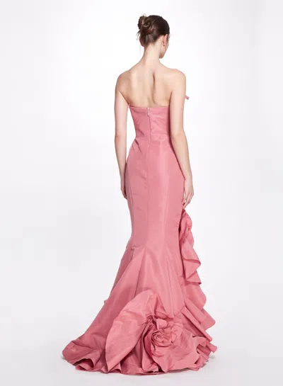 Marchesa Draped Floral Gown