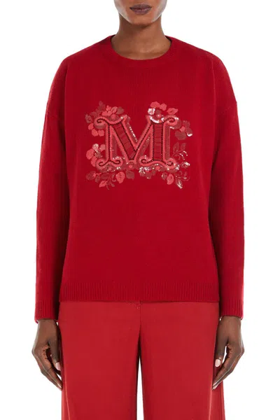 Max Mara Pullover In Red