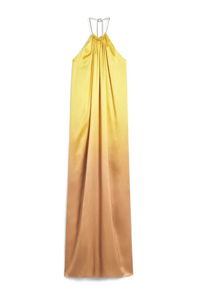 Max Mara Halter Neckline Backless Dress In Multi