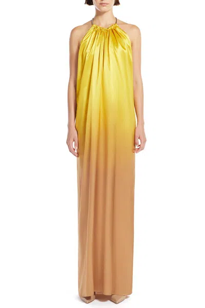 Max Mara Halter Neckline Backless Dress In Multi