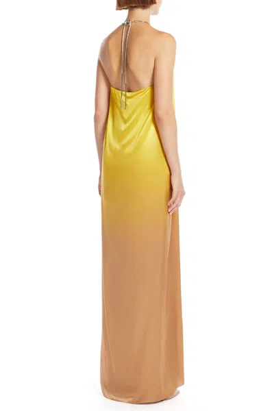 Max Mara Halter Neckline Backless Dress In Multi