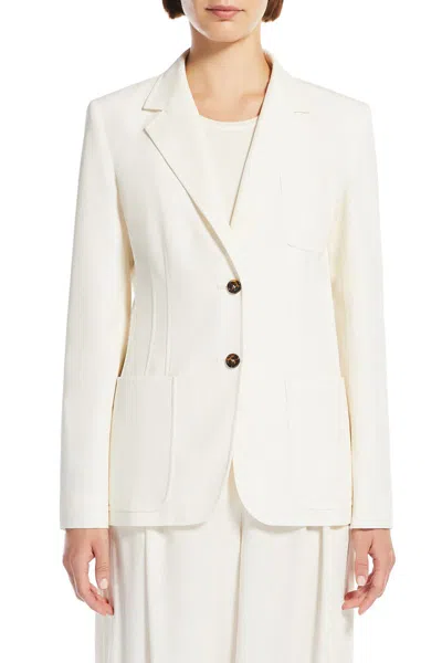 Max Mara Fitted Cotton Blazer In Gold