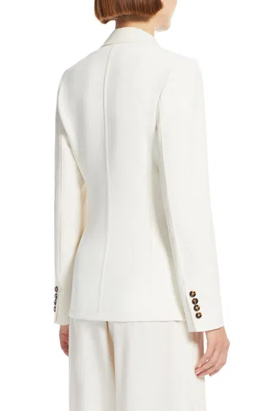 Max Mara Fitted Cotton Blazer In Gold