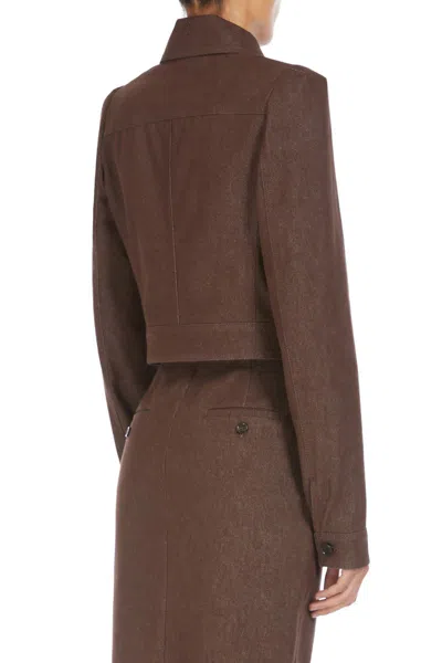 Max Mara Belted Jacket With Buttoned Cuffs And Epaulettes