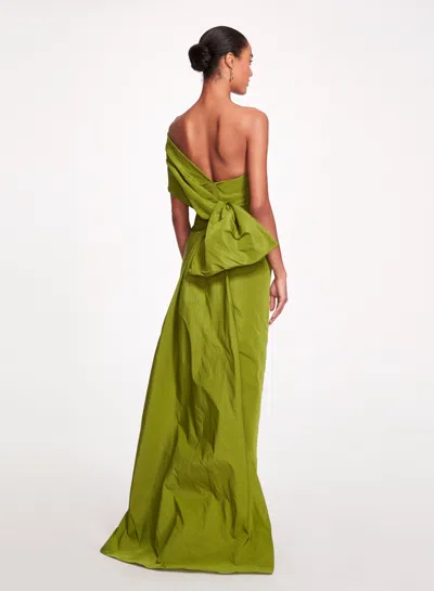 Marchesa One Shoulder Sculptural Gown