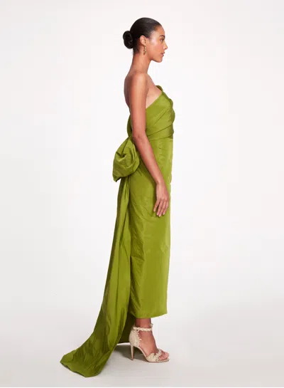 Marchesa One Shoulder Sculptural Gown